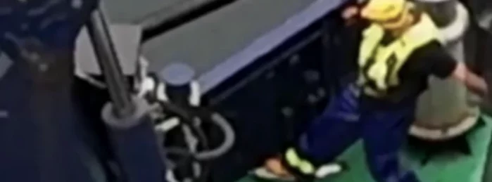 Man standing on a fish